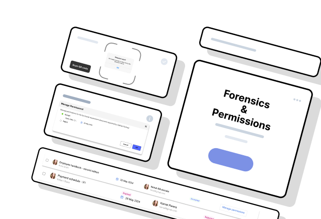 ZaferSign patented Z-Forensics verification and permissions interface